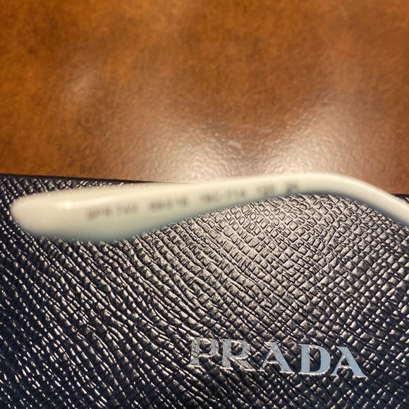 Prada Sunglasses - Silver/Blue to Light Grey Gradient Butterfly (New) - Picture 6 of 11